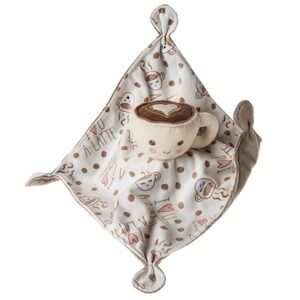 Mary‎ Meyer Sweet Soothie Lovey Latte Coffee Cup Plush Blanket 10x10 Comfort Toy